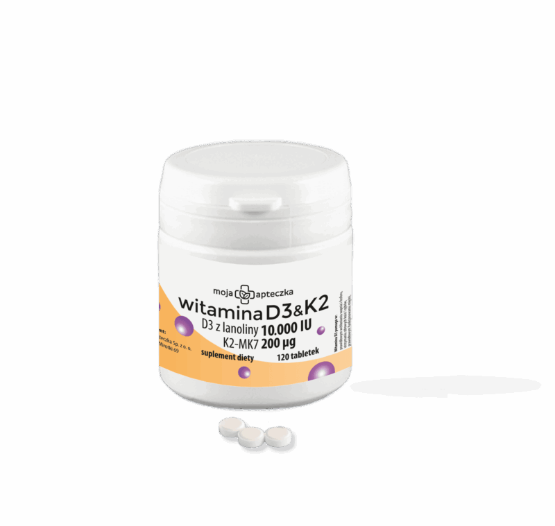 Witamina D3 10 000 IU + K2MK7 200μg - 120 tabletek