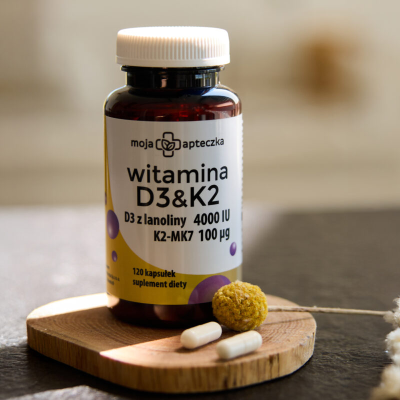 Witamina D3 z lanoliny + K2 MK7 — kapsułki